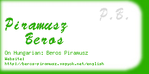 piramusz beros business card